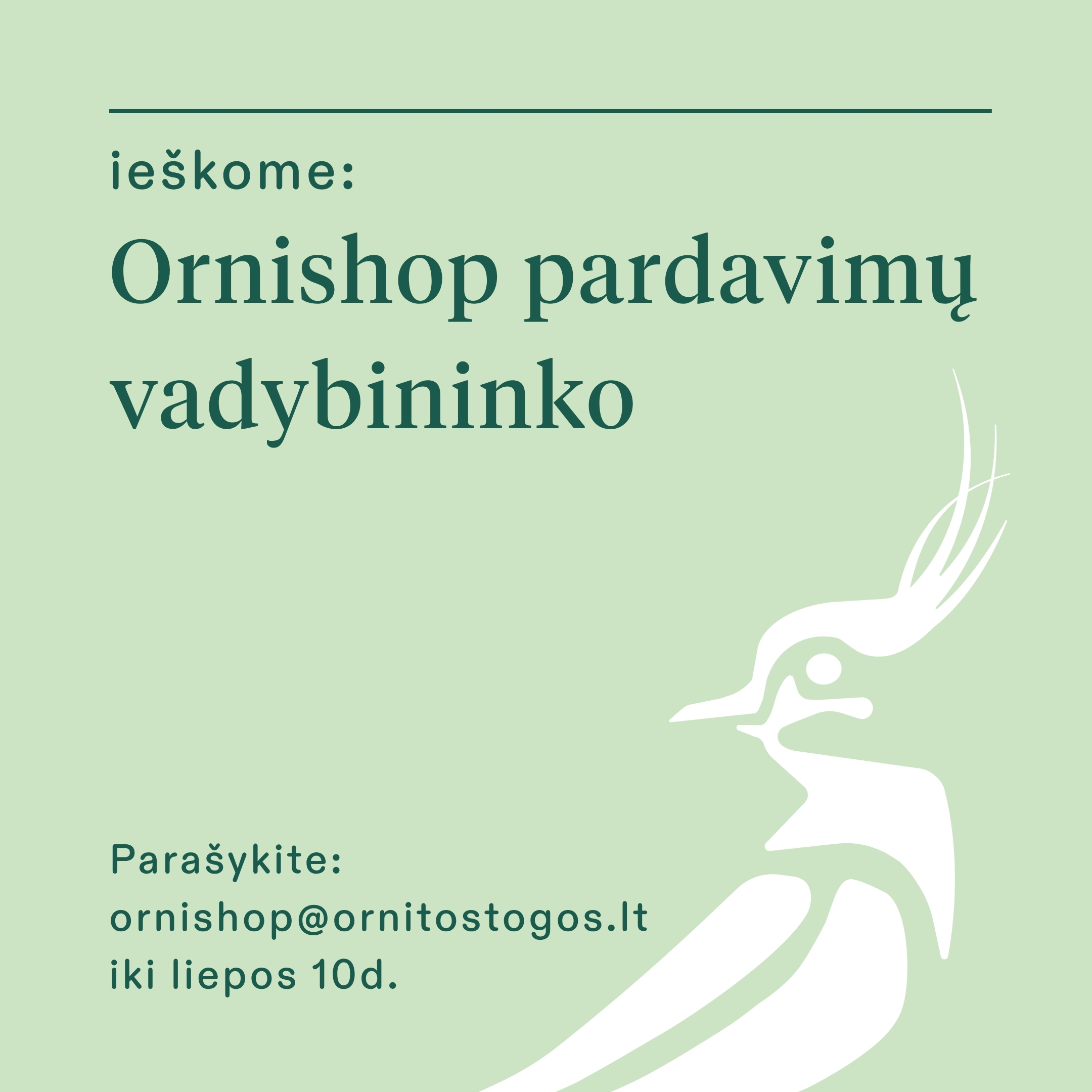 ornishop pardavimu vadybininkas