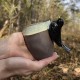 Rankų darbo keraminis puodelis „Strazdas“