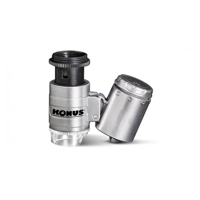 Kišeninis mikroskopas su LED ir UV apšvietimu KONUS KONUSCLIP-2, 20× (6 vnt. rinkinys)
