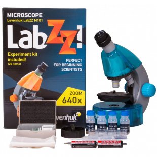 Mikroskopas Levenhuk LabZZ M101 Azure 40x-640x