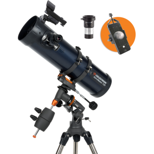 Teleskopas Celestron Astromaster Reflector 130EQ su telefono adapteriu T2-Barlow