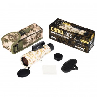 Monokuliaras Levenhuk 10x56 Camo Dots
